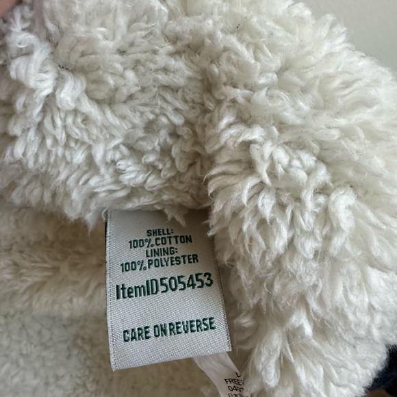 LL Bean Scotch Plaid Flannel Shirt Sherpa-Lined Zip Hoodie - Picture 6 of 6